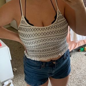 Black and white crop